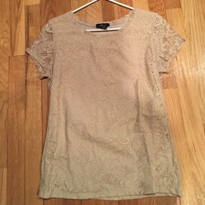 Tan alfani lace top