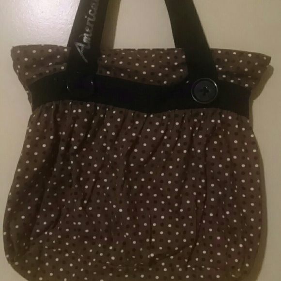 American Eagle polka dot purse