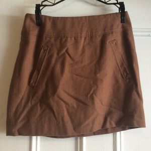 Brown Wool mini skirt