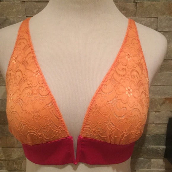 NWT FREE PEOPLE SATIN V-WIRE LINED LACE - Picture 2 of 4