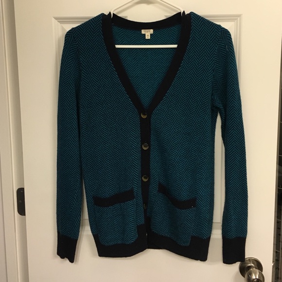 J. Crew Herringbone Cardigan