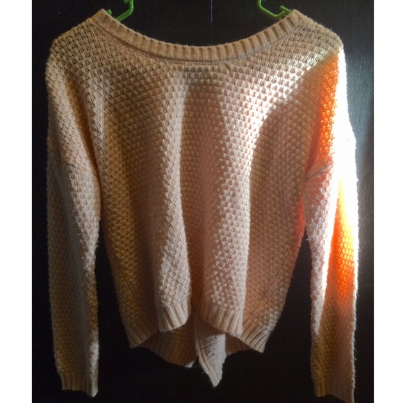 Baby Pink Flyaway Back Sweater