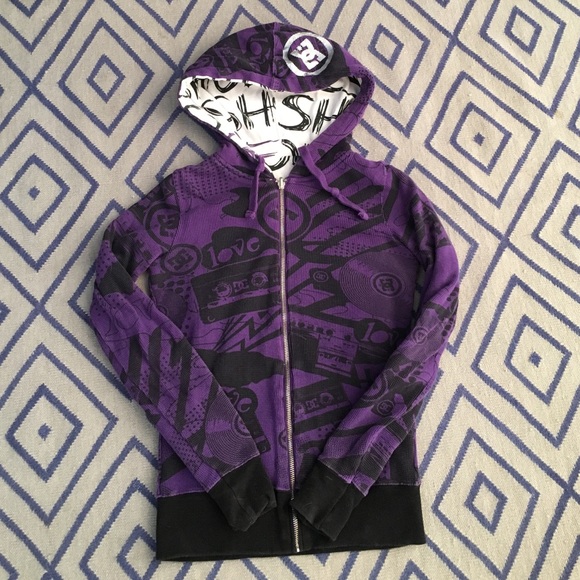 Reversible DC brand zip-up hoodie