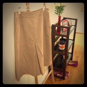Wool Khaki Skirt