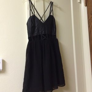 Nasty Gal Faux Leather Strappy Dress