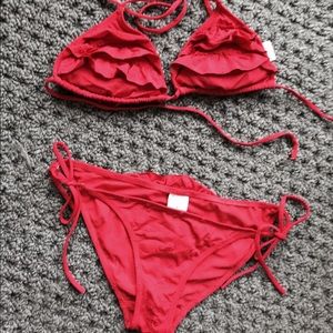 Abercrombie & Fitch red swim suit