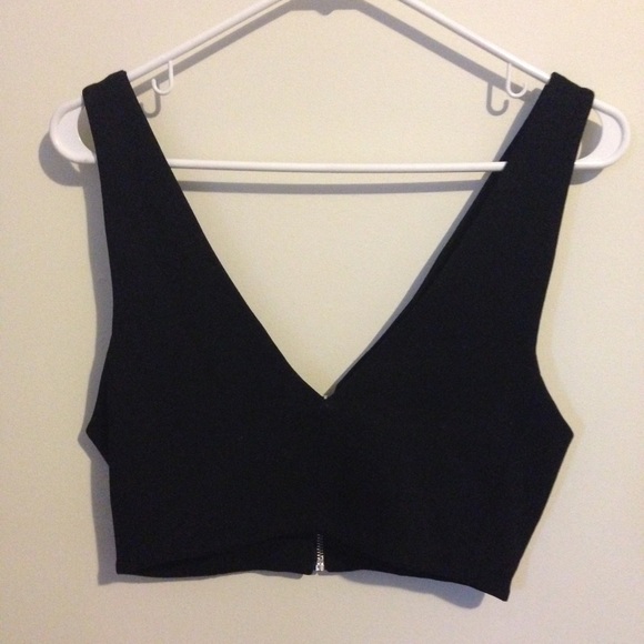 Zara black crop top