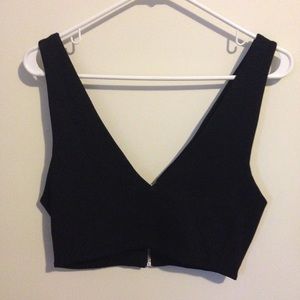 Zara black crop top