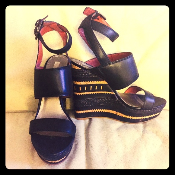 Rachel Roy Black Wedges