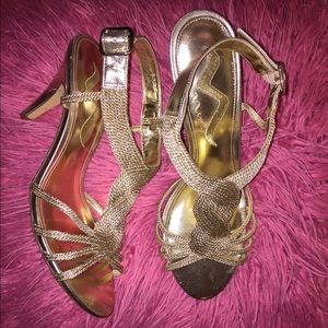 Nina gold heels