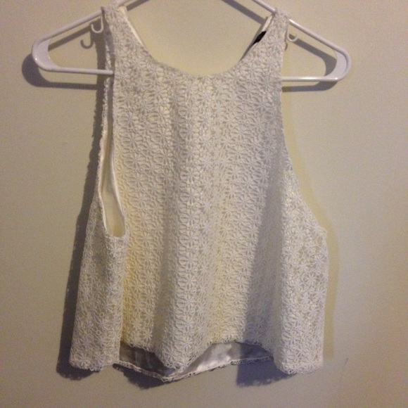 Zara lace overlay blouse