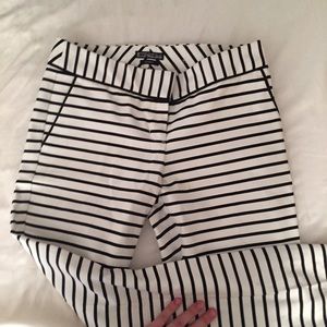 Beautiful black and white stripe work pants slacks