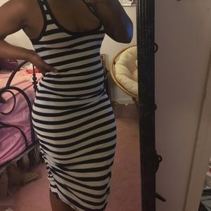 EXPRESS Striped Sun (Maxi) Dress