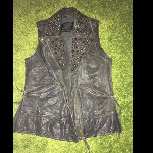 Leather vest