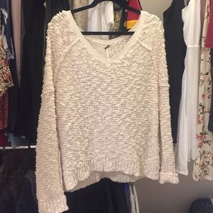 Cream Free People Sweater