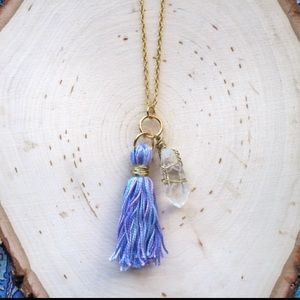 Tassel & Raw Quartz Necklace