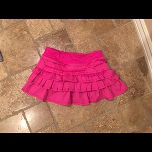 Lululemon hot pink ruffle skirt