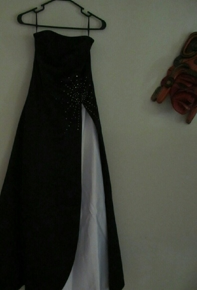 Black and white formal dress