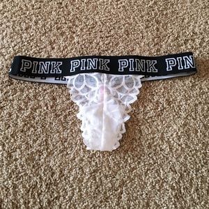 pink lace thong