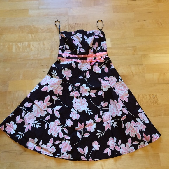Brown salmon dress 5 cotton spandex strapless - Picture 1 of 4