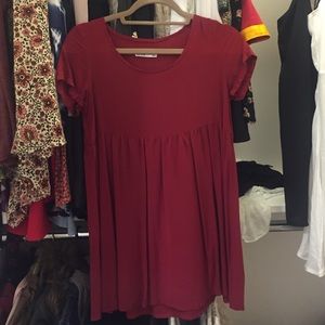 Red American Apparel Babydoll Dress