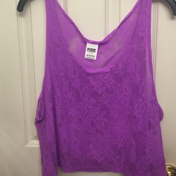 PINK VICTORIA'S SECRET Lace Tank Top