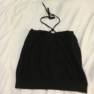 Gap Black Cotton Halter Top (Size M)