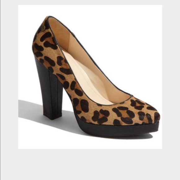Platform heels, calf hair authentic