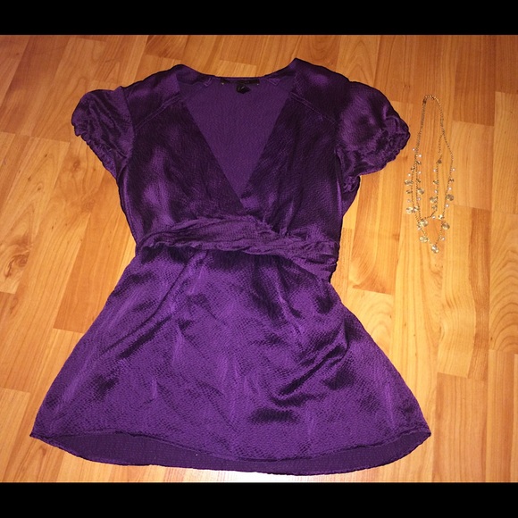 {bcbgmaxazria} silk tie-back blouse - Picture 2 of 4