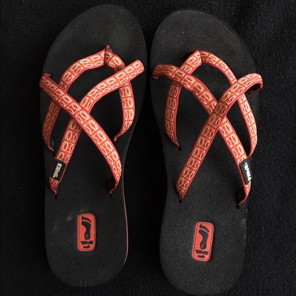 Red Teva Sandals - Size 8