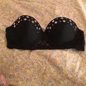 Bandeau studded bikini top
