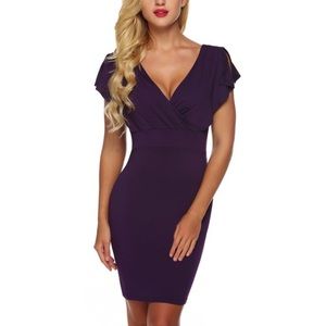 New Crossover V-Neck Dress, size L