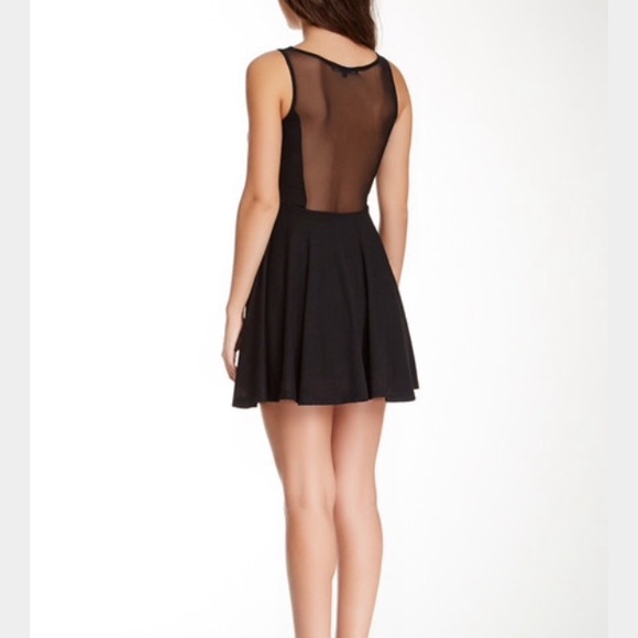 Black Dress With Front & Back Mesh