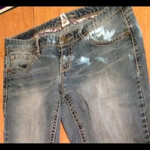 Maurice's 5/6 xshort jeans (original hem).