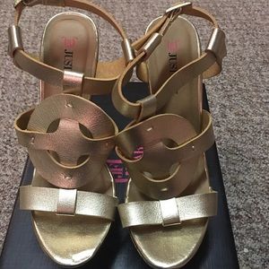 Just Fab wedge sandals size 7.5