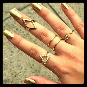 Gold and silver rings
