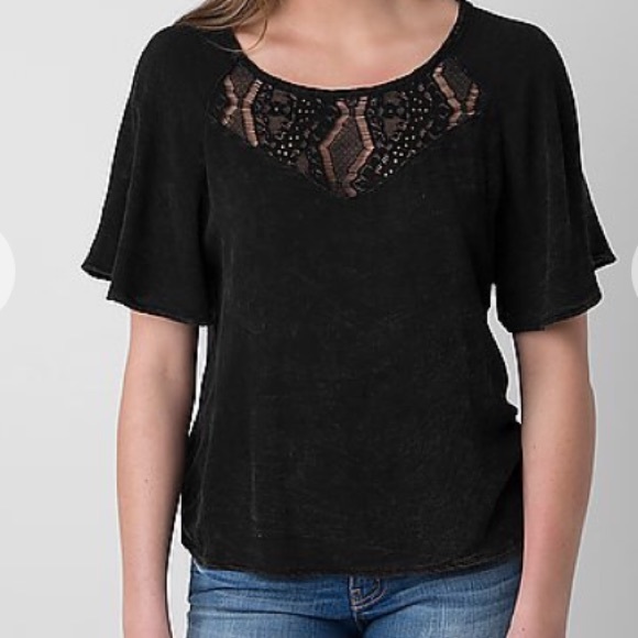 Lace cutout top