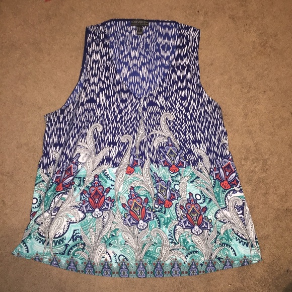 Forever 21 Plus Size 3X Bright Patterned Tank Top