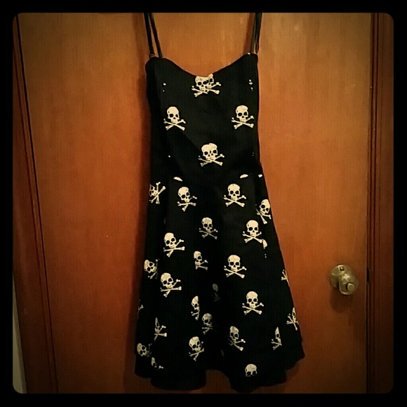 50s style skull bow dress