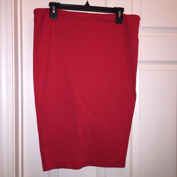 Red mini skirt
