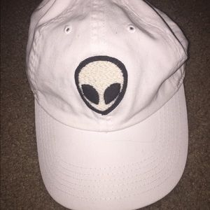 White Brandy Melville alien hat