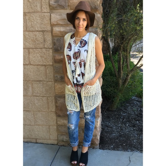 Crochet Open Cardi Hoodie - Picture 3 of 4