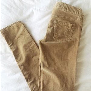 American Eagle Beige Cord Stretch Jeggings