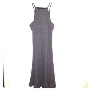 brandy melville grey ribbed dress