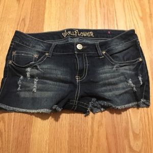 Dark Distressed Shorts