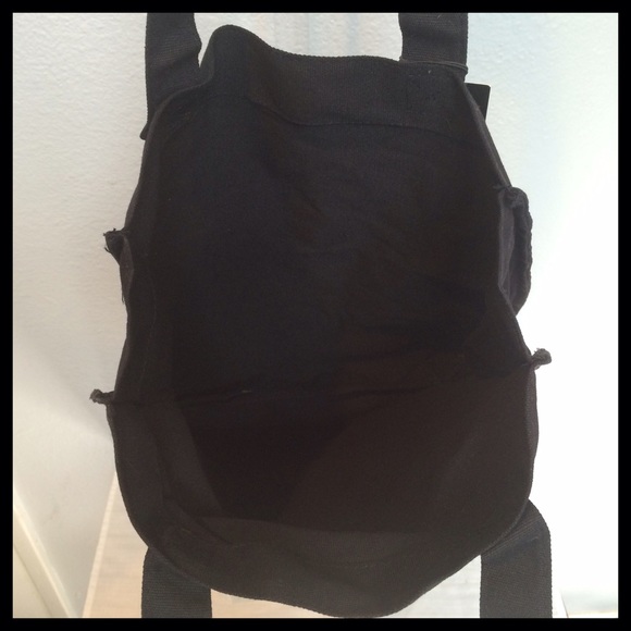 MARC JACOBS Black Canvas Tote Bag w/Cute Flowers - Picture 4 of 4