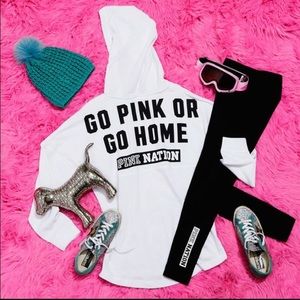 NWOT Pink crew and legging set