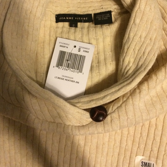 Jeanne Pierre ivory white knit sweater top - Picture 4 of 4