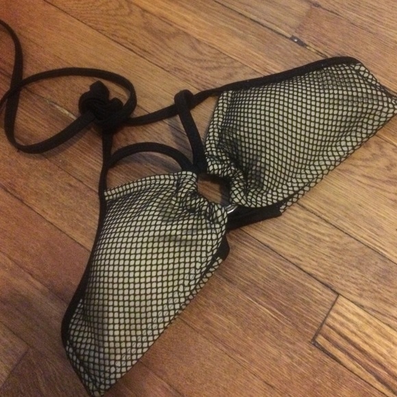 Nude Mesh Bikini Top Only - Picture 2 of 3