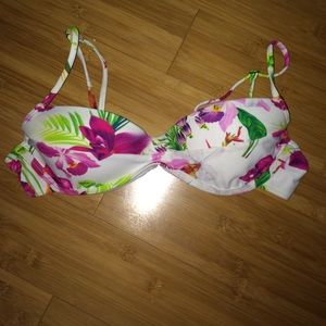 Floral rip curl bathing suit top